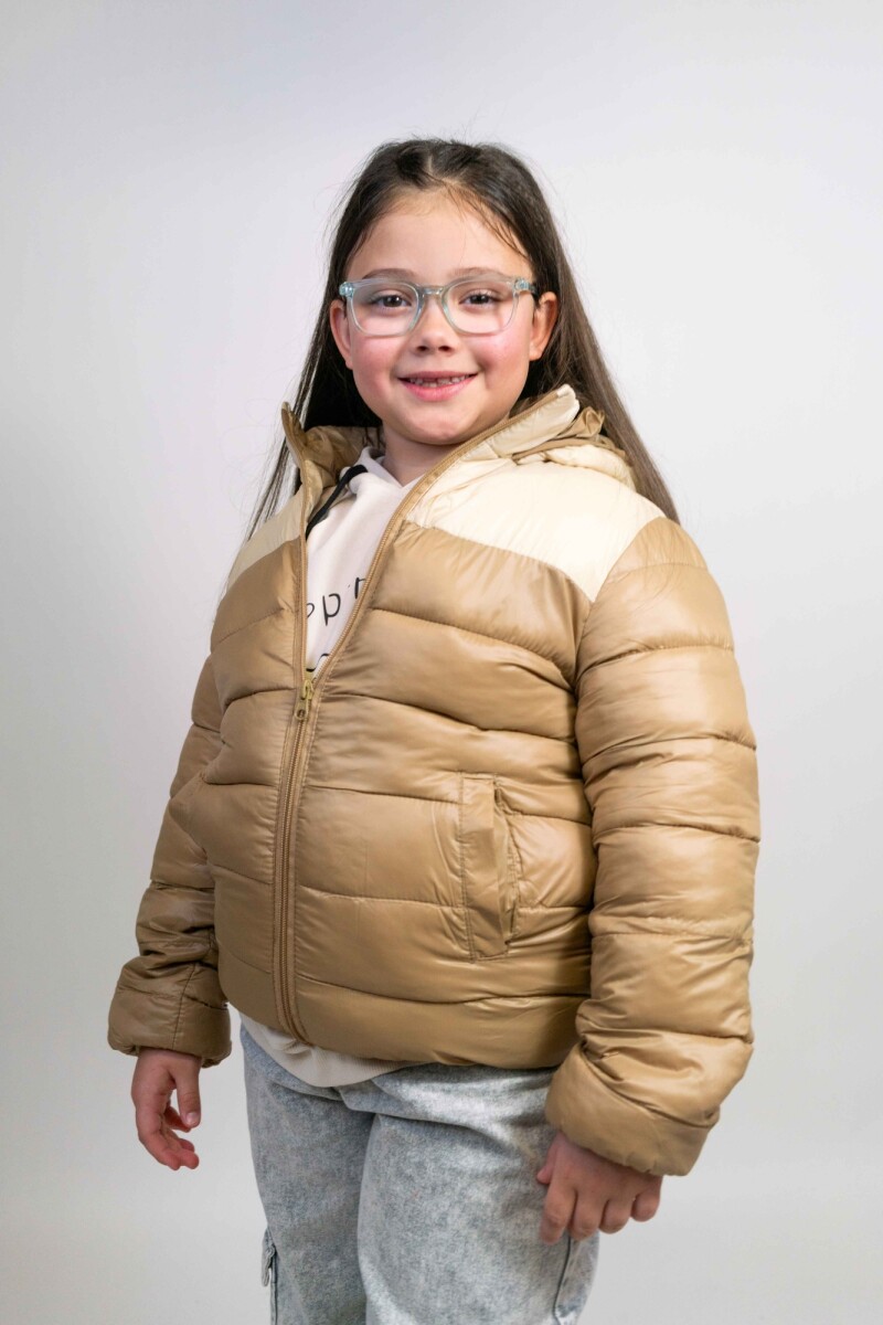 Campera Infantil con Capucha - Beige 