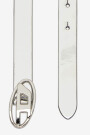 CINTURÓN LOGO D CUERO BRILLO Plata