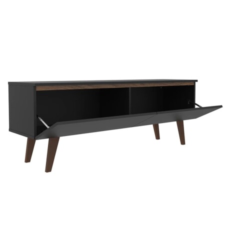 Rack para TV Lumax 2 puertas rustico 55 pulgadas Negro
