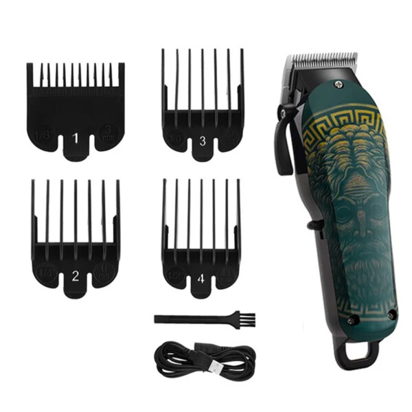 Maquina Cortapelo Profesional Inalambrica Barberia Kemei Variante Modelo Griego