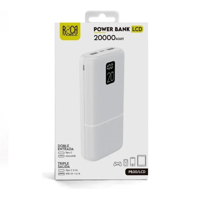 Power Bank Roca PB20 LCD 20000mAh POWER BANK ROCA PB20/LCD 20.000MAH