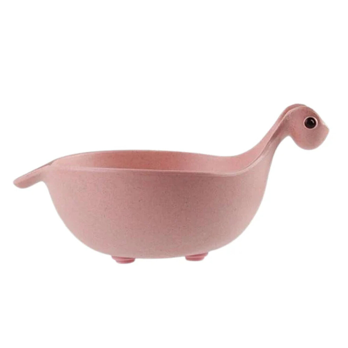 Bowl Plato Diseño Dinosaurio para Comida Bebé en Plástico - Rosa 