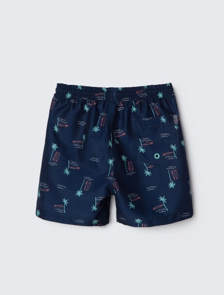 SHORT INFANTIL ESTAMPADO AZUL