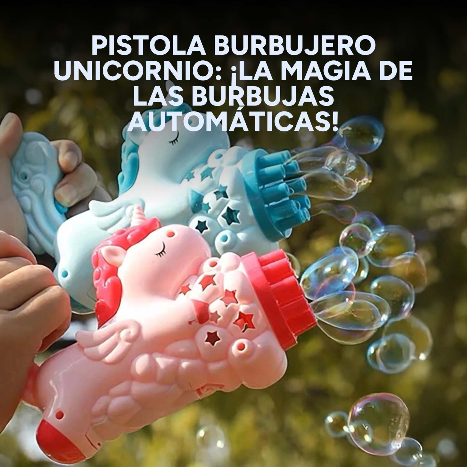 Pistola De Burbujas Eléctrica Automática Con Depósito Antifugas, Produce Más De 10.000 Burbujas Por Minuto, Incluye 2 Botellas Y 10 Recambios Concentrados, Ideal Para Fiestas Y Jardín