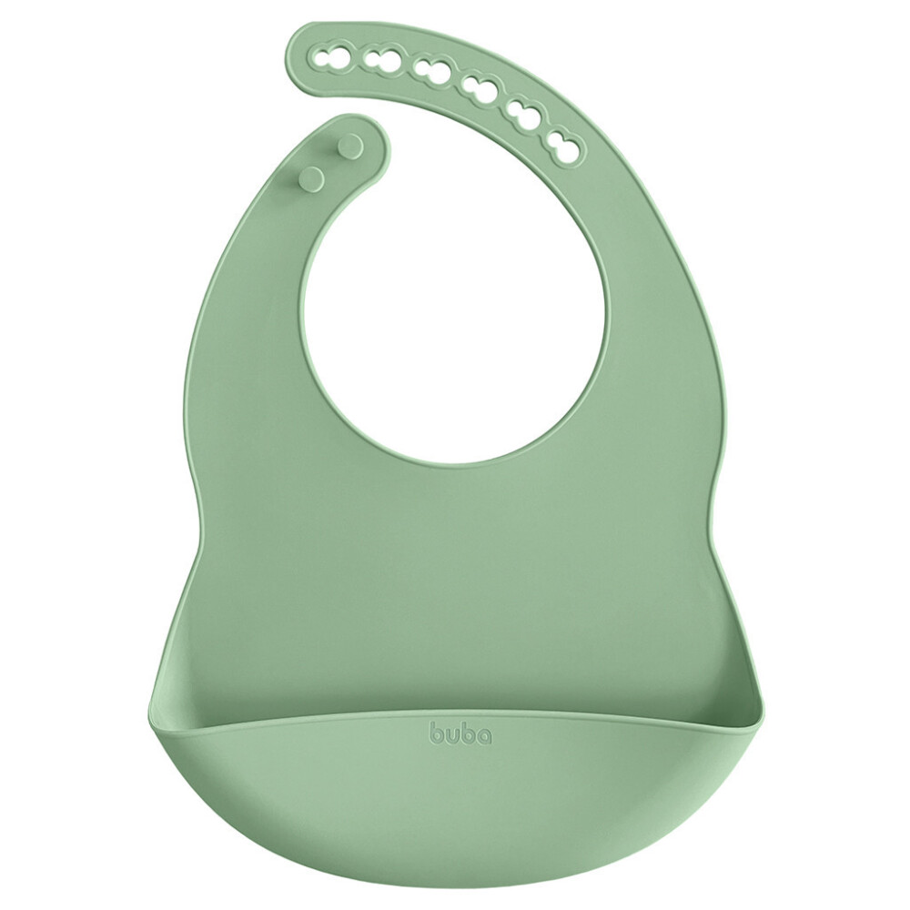 Babero silicona BUBA lisos verde