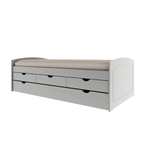 Cama Marinera Madera Maciza Con Cajones - Ulli Gris