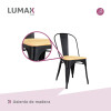Silla tolix Metálica vintage asiento en madera Silla tolix Metálica vintage asiento en madera