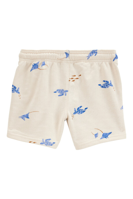 Short deportivo de algodón, diseño animales marinos Sin color