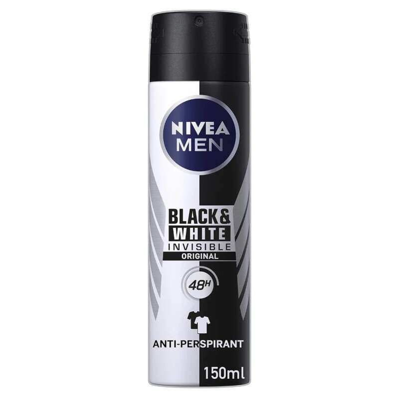 Desodorante Aerosol Nivea Black Y White Invisible Men 150 Ml. Desodorante Aerosol Nivea Black Y White Invisible Men 150 Ml.
