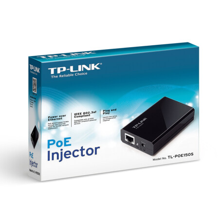 Tp-link - Adaptador Inyector. TL-POE150S. X1 Puertos RJ45 10/100/1000 Mbps. 15.4W. Color Negro. 001