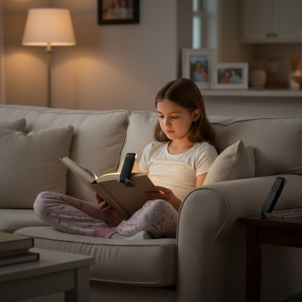 Luz Para Lectura Libros Led Portatil Recargable Nocturna Color Negro