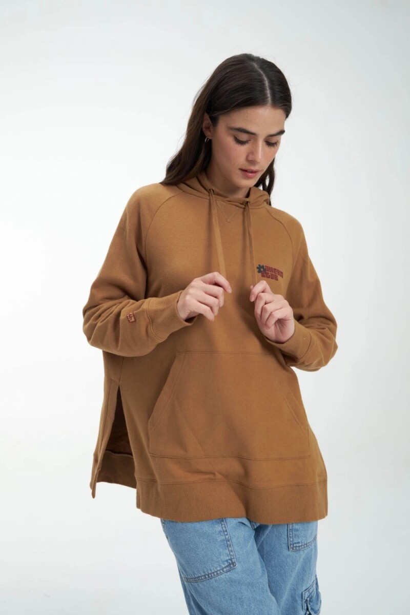 Buzo Dama C/Capucha Alg.C/Felpa Uniform - Marron 