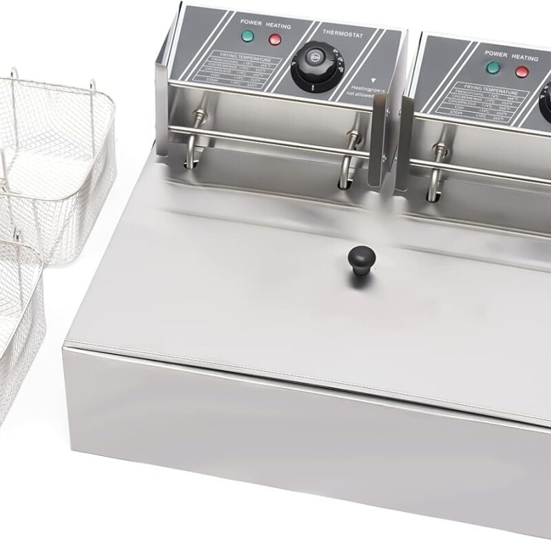 Freidora Eléctrica 2 Cubos de 5,5 Lts + 2 Can Perpetua Freidora Eléctrica 2 Cubos de 5,5 Lts + 2 Can Perpetua