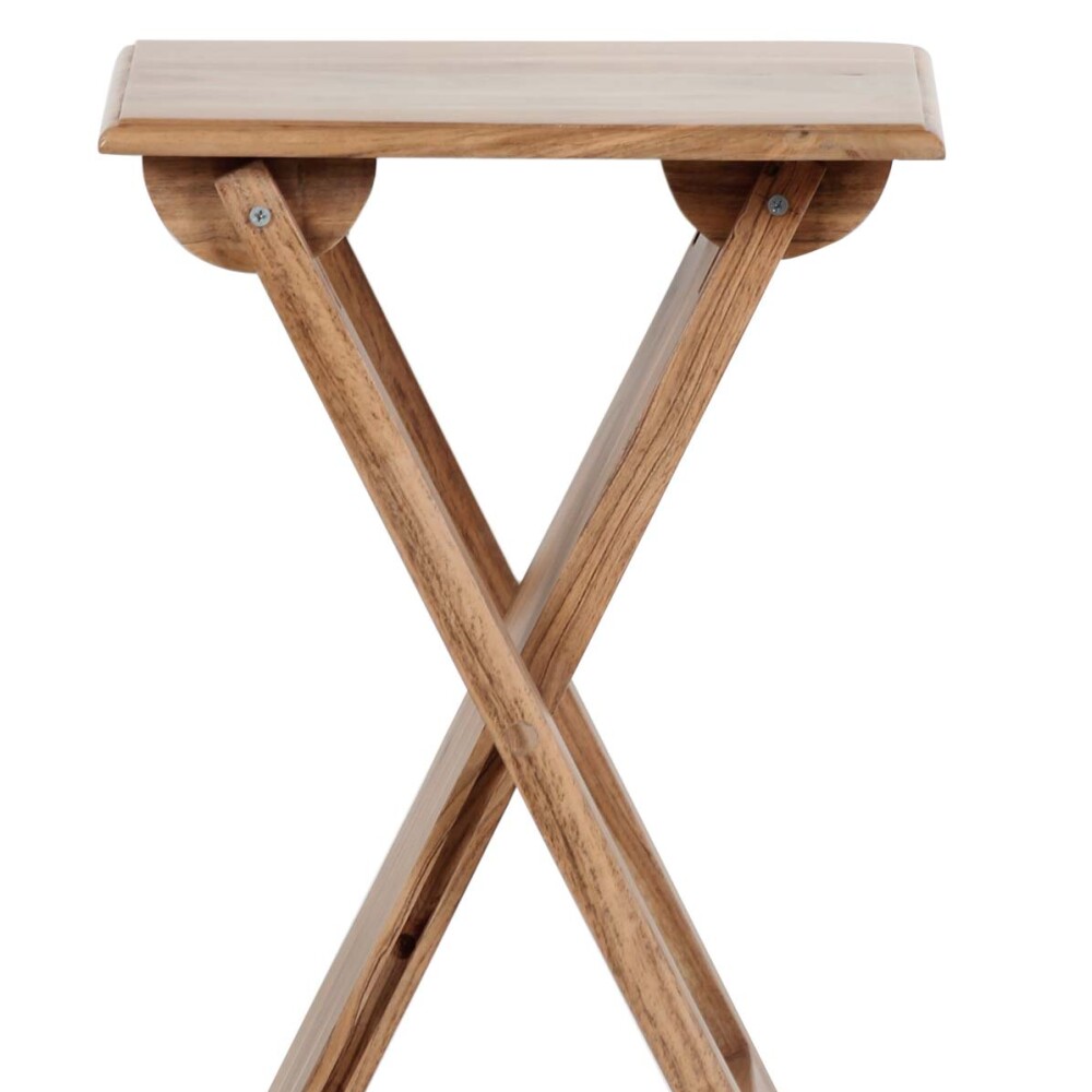 MESA AUXILIAR MADERA MARRON PLEGABLE CASTAÑO