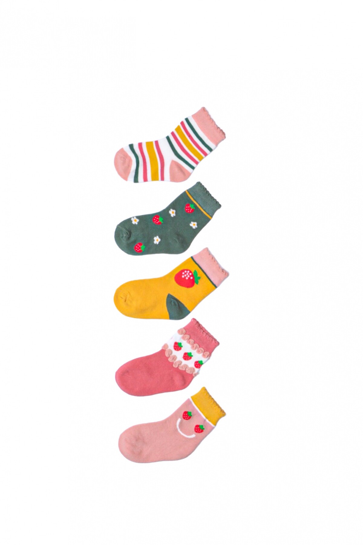 Medias Kids Pack X5 Frutillas Varios