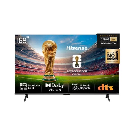 Smart Tv HISENSE 58' LED UHD 58A6N VIDAA Con Control Remoto Smart Tv HISENSE 58' LED UHD 58A6N VIDAA Con Control Remoto