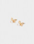 Aros Pasantes Con perlas Aros Cortos Con Perlas - Dorado