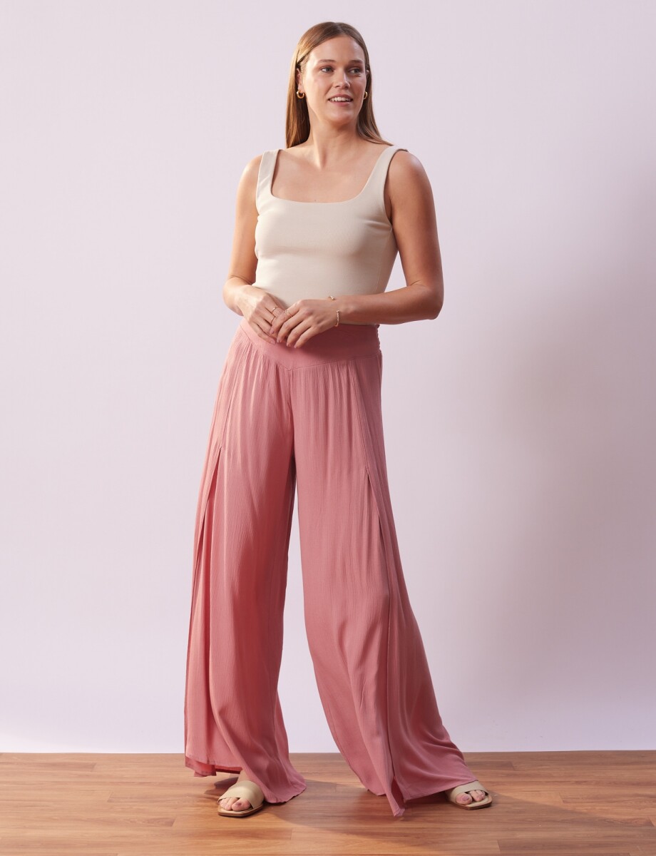 Pantalon Tajos - Rosa 