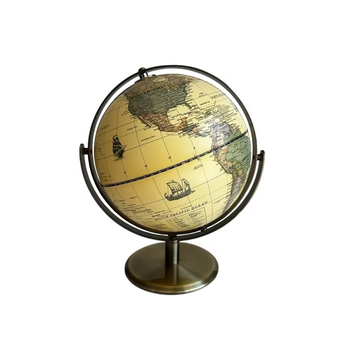 GLOBO TERRAQUEO 20x26.5CM HIERRO DORADO 