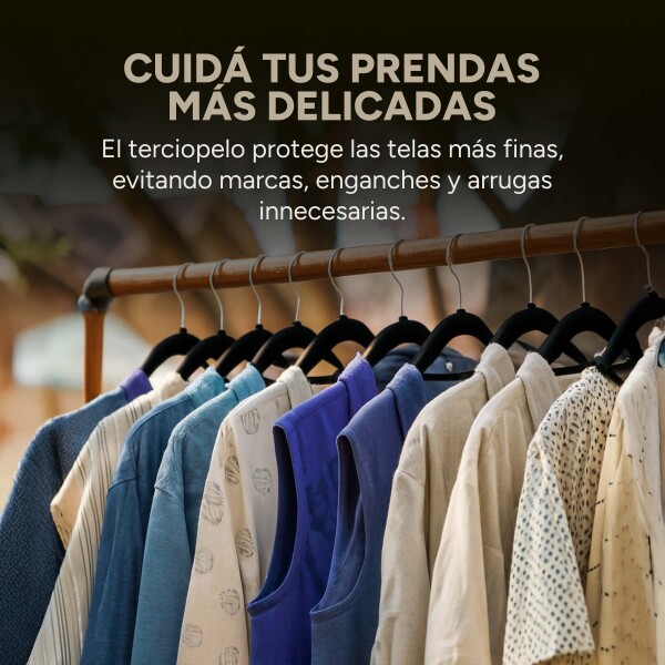 Percha De Terciopelo Antideslizante Ropa Calidad Resistente Percha De Terciopelo Antideslizante Ropa Calidad Resistente