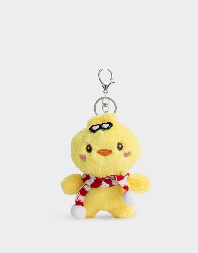 Llavero Peluche Llavero Y Charm De Peluche De Pollito - Amarillo Claro