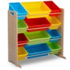Organizador de 12 contenedores de plástico multicolor Organizador de 12 contenedores de plástico multicolor
