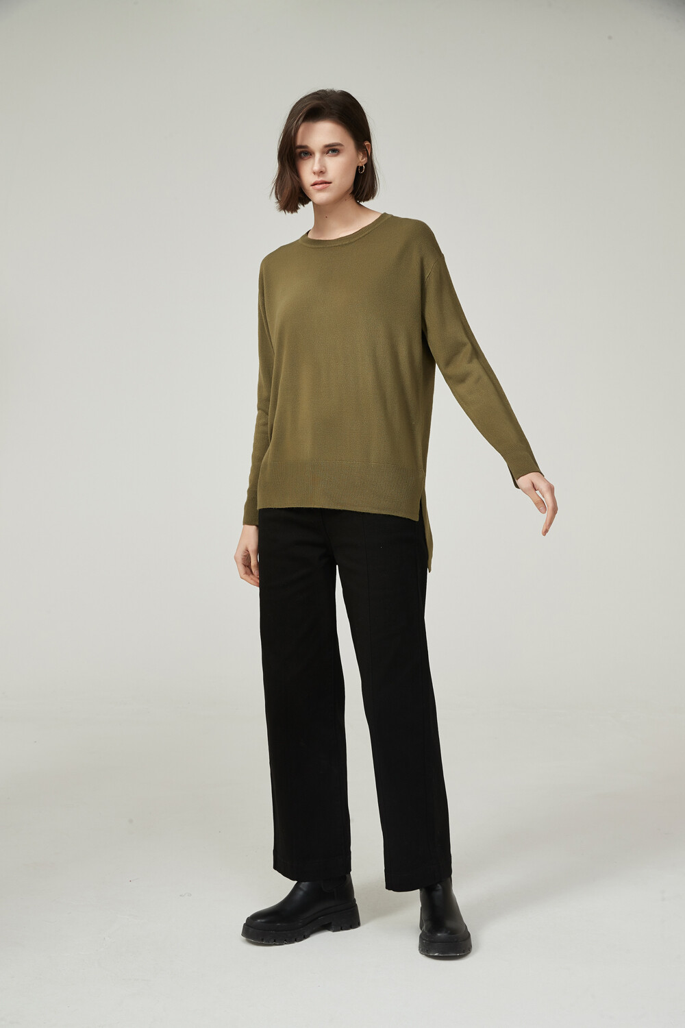 Sweater Baidai Verde Oliva Oscuro