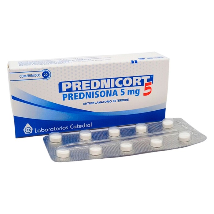 PREDNICORT 5 MG. CJ X 20 COMP. única