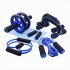 Set Azul Ejercicio Rueda Abdominal + Banda de Resistencia + Soga para Saltar + Barras de Push up + Hand Grip de Regalo Set Azul Ejercicio Rueda Abdominal + Banda de Resistencia + Soga para Saltar + Barras de Push up + Hand Grip de Regalo