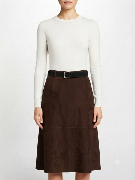 FALDA SLOWLY MGF80 CHOCOLATE