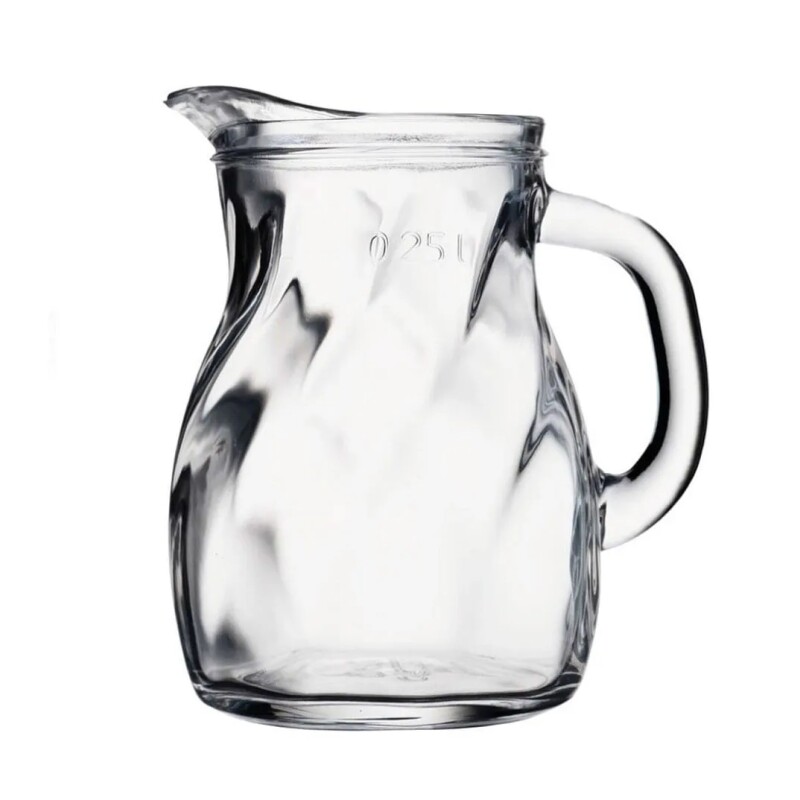 Jarra de Vidrio Twist Transparente 250 ml con Asa GE JARRA TWIST 0.25L