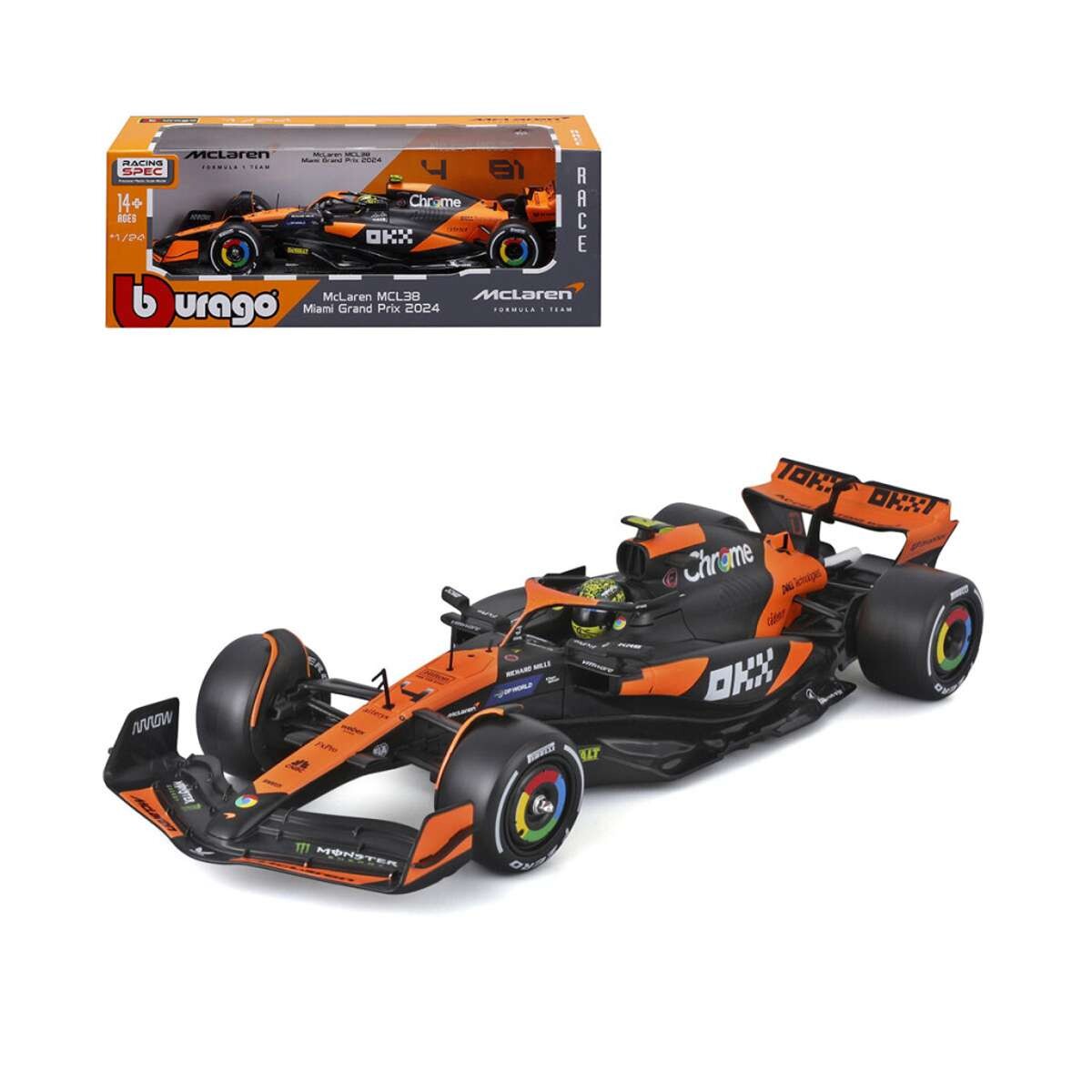 Auto Bburago Formula 1 Mclaren Escala 1:24 - Lando Norris 