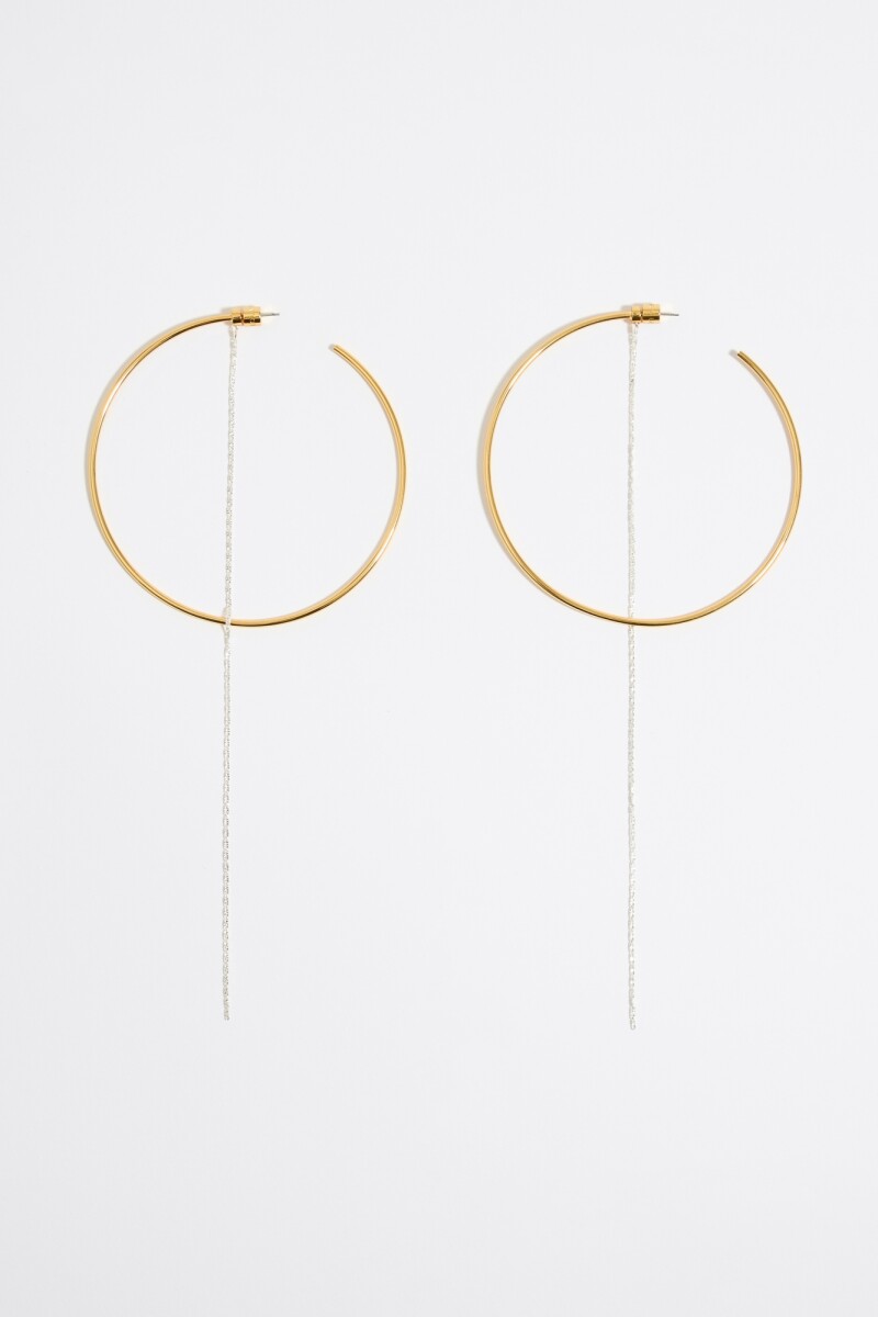 PENDIENTES ARO MAXI Y CADENA 