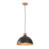 COLGANTE VIENA 1L E27 MADERA Y NEGRO D30CM COLGANTE VIENA 1L E27 MADERA Y NEGRO D30CM