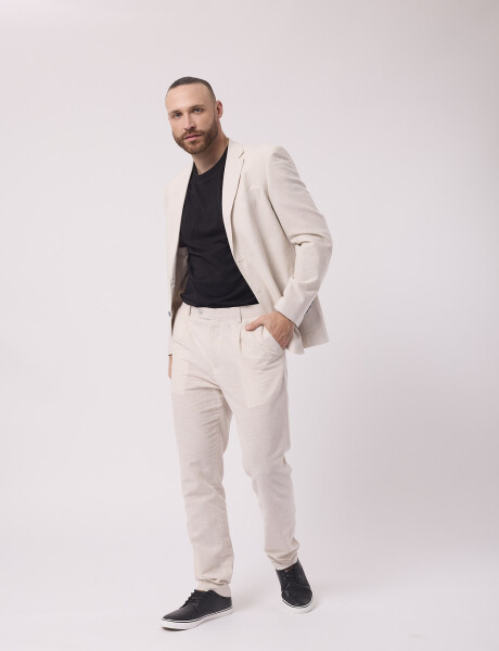 Saco lino rayado Saco lino rayado