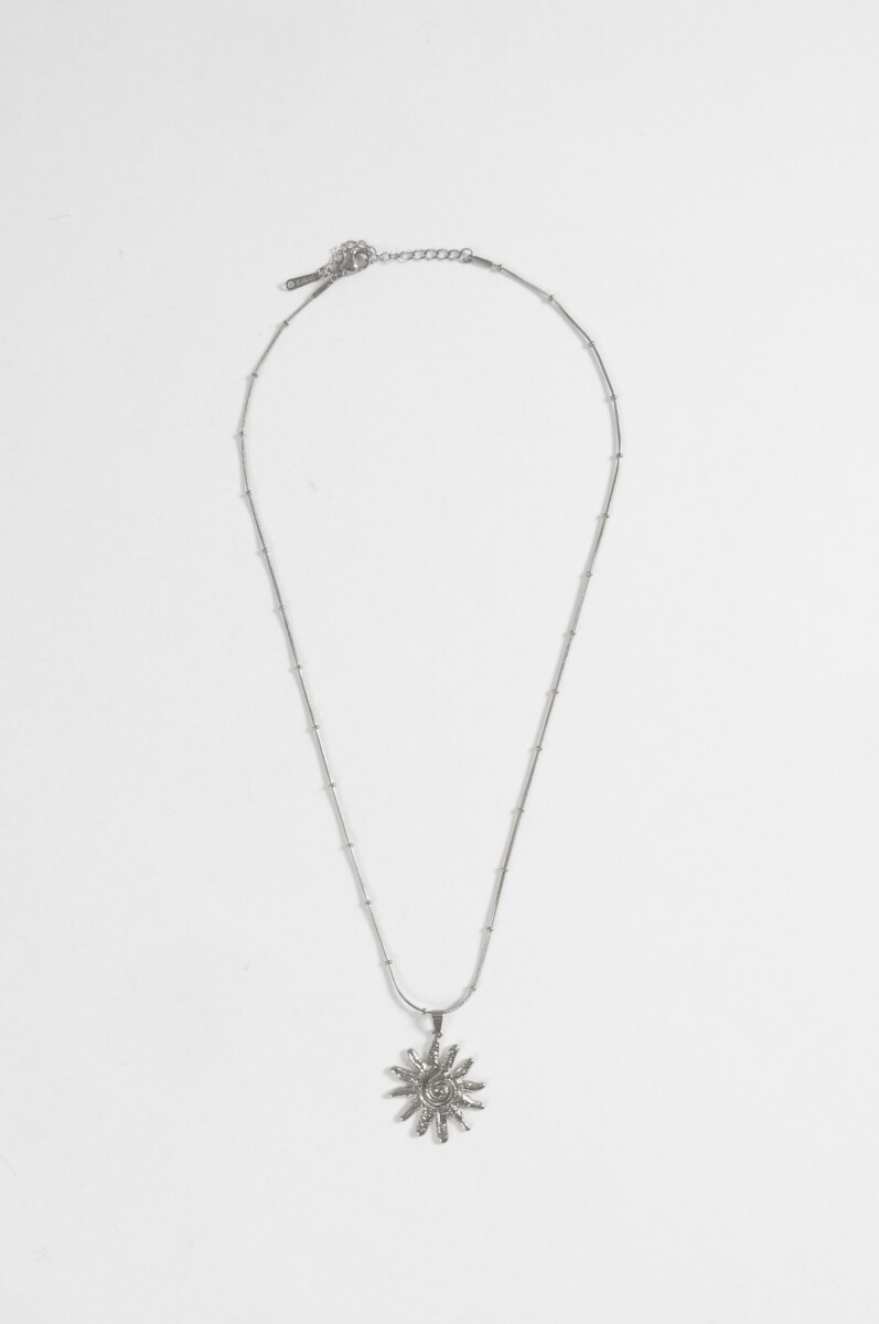Collar acero espiral - plateado 