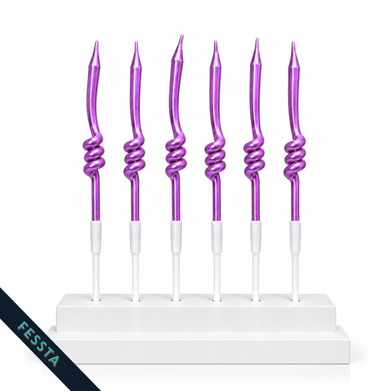Vela con Rulo x6 Und Violeta