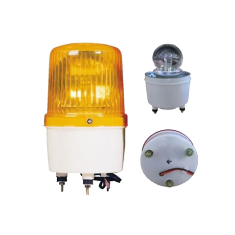 Baliza giratoria amar. c/ y s/ sonido 10x16cm-220V CF4105