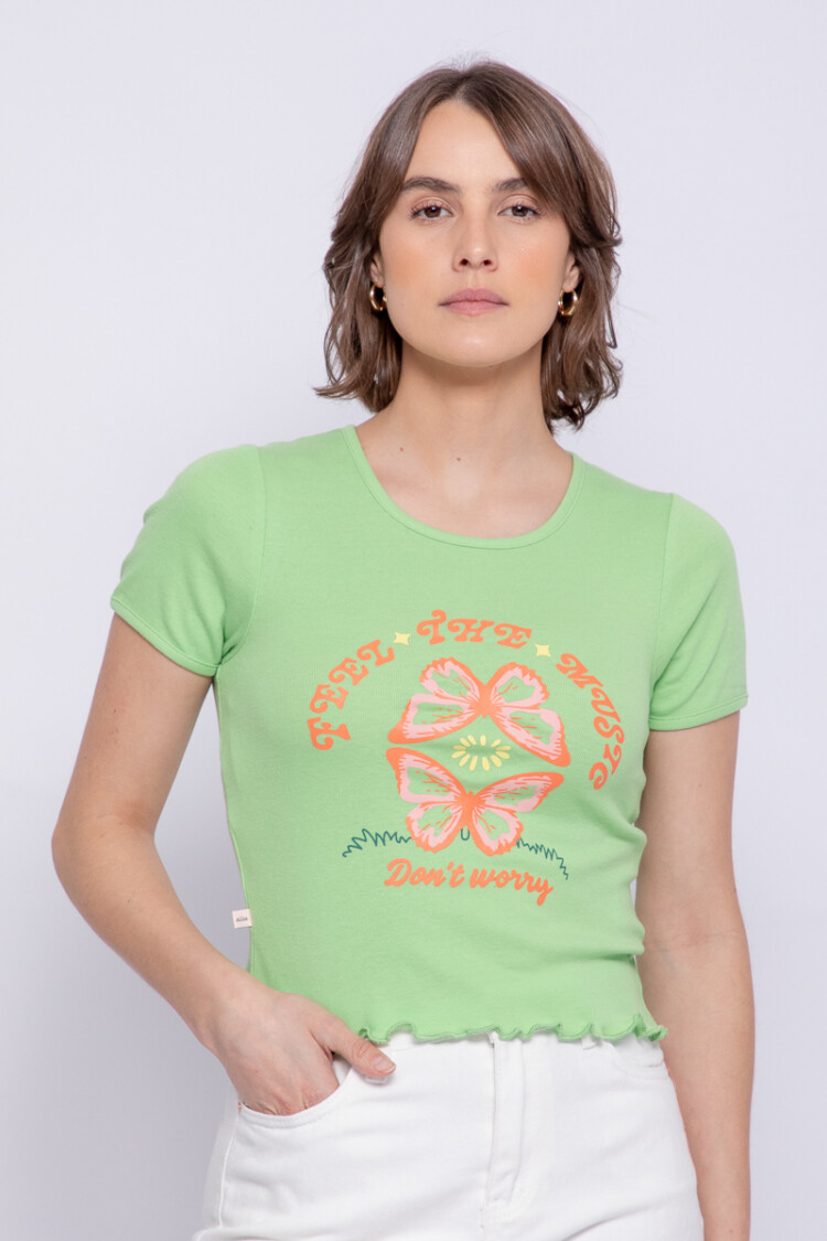 REMERA LARITA Verde Manzana