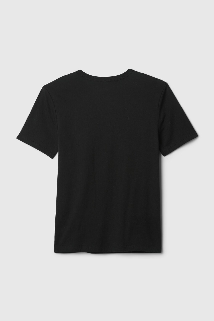 Remera Logo Gap Niño True Black