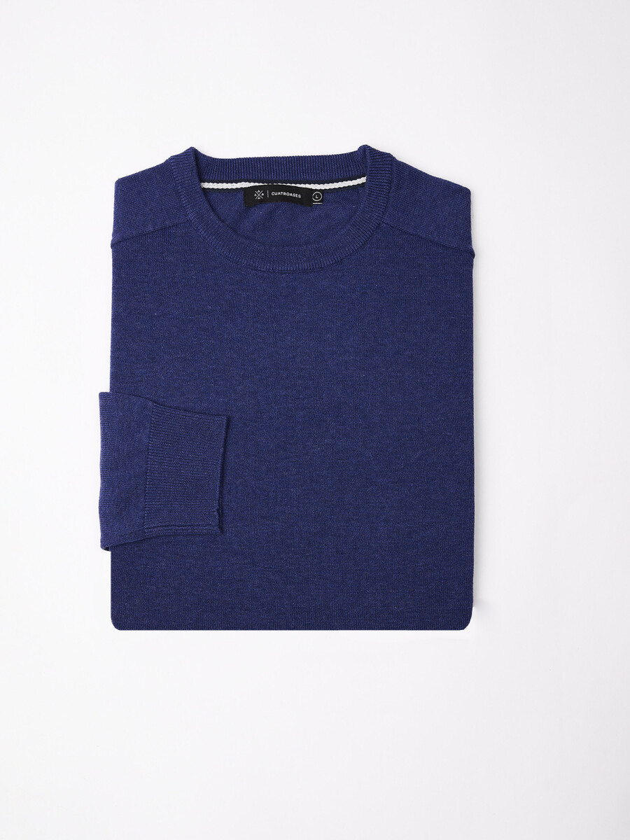 Buzo algodon Lisboa - azul melange 