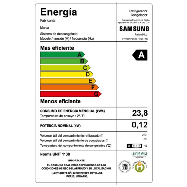 Heladera Samsung Rt35 K573bsl HELADERA SAMSUNG RT35K573BSL 375L