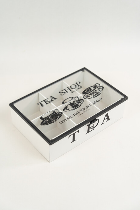 Caja Para Té Vemir, 6 Separaciones. Blanco