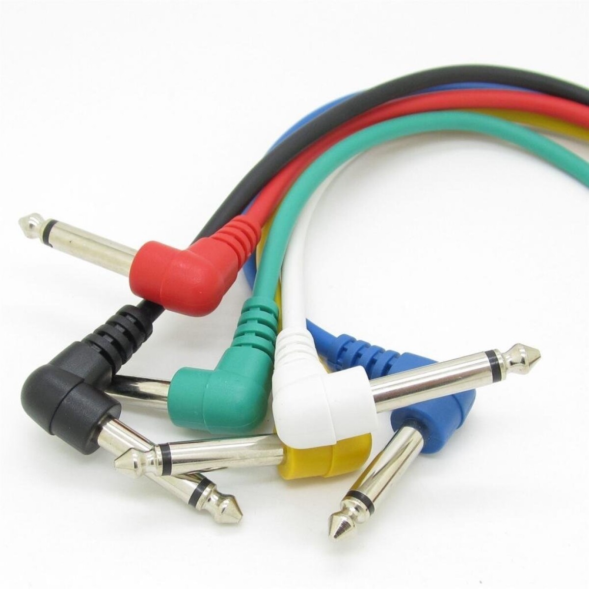 Pack X 6 Cables Interpedal 30cm Plug Para Pedal Musica - Multicolor 