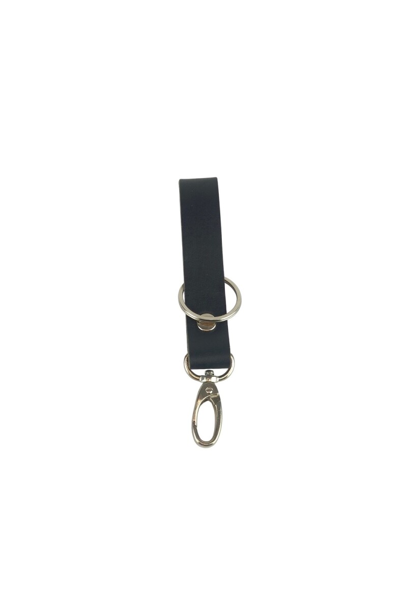 llavero de cuero Negro
