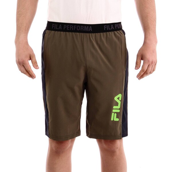 Fila bermuda masculina train Oliva-Negro