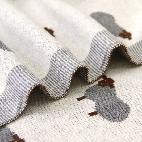 Manta Tejida Corderito Gris