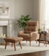 Butaca 1 Cuerpo Living + Puf Nantes Marron