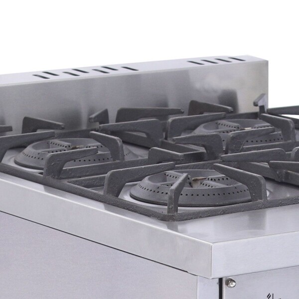 Cocina profesional a gas 4 hornallas en acero inox Cocina profesional a gas 4 hornallas en acero inox
