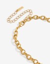 Collares Cortos Metal Collar Corto Multidijes Monedas Y Corazón - Dorado Oro Amarillo